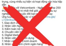 Vietcombank cảnh báo giả mạo