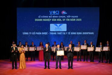 BIDIPHAR – Doanh nghiệp Dược tiêu biểu trong Top 20 “Doanh nghiệp Văn hoá, Uy tín năm 2020”