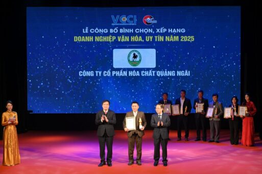Hóa chất Quảng Ngãi vinh dự đón nhận Giải thưởng “Doanh nghiệp Văn hóa, Uy tín năm 2025” do VCCI trao tặng