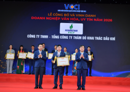 PVEP được vinh danh Top 20 Doanh nghiệp Văn hóa, Uy tín xuất sắc năm 2026
